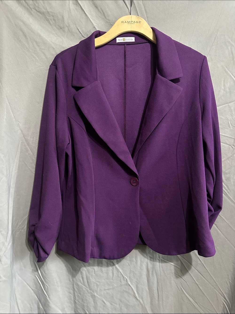 Rampage Plum Single-Button Blazer
